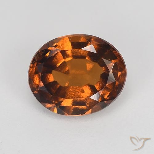 1.43ct Natural âmbar laranja granada hessonita, oval, VVS-VS