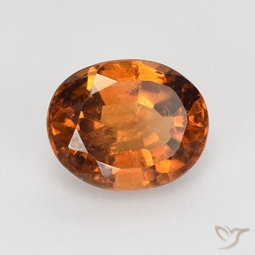 granada hessonita Laranja amarelado Natural 1.73ct, oval, VS-SI