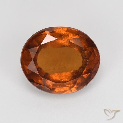 1.75ct Natural laranja avermelhado granada hessonita, oval, VS