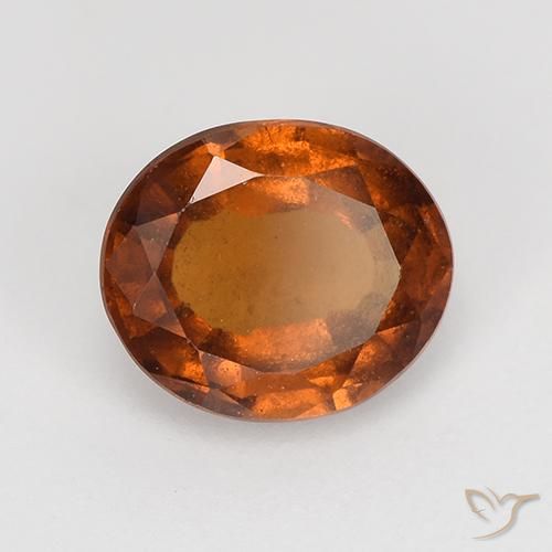 granada hessonita laranja avermelhado Natural 1.75ct, oval, VS