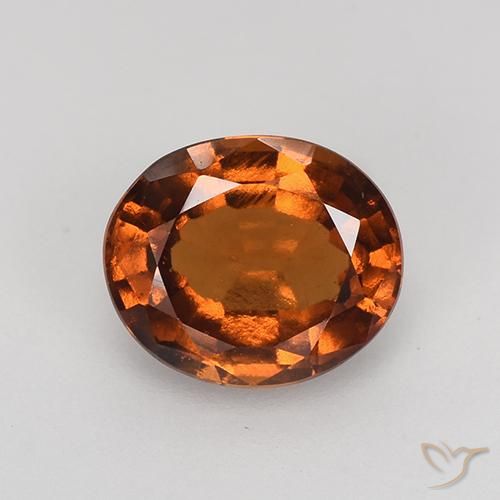 1.57ct Natural âmbar laranja granada hessonita, oval, VS