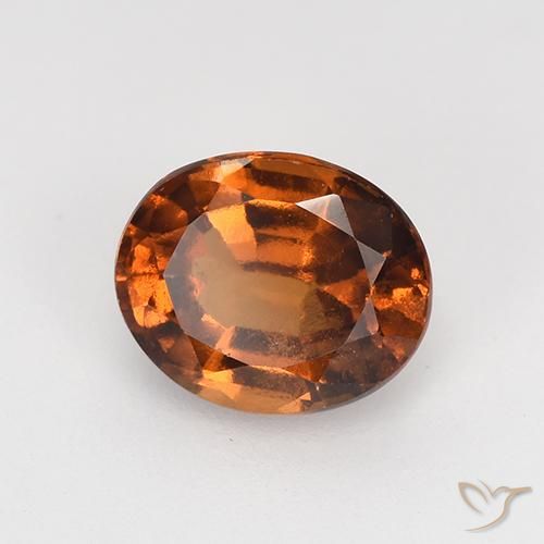 granada hessonita Laranja Profundo Natural 1.48ct, oval, VS