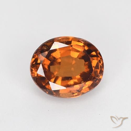 1.26ct Natural Laranja Profundo granada hessonita, oval, VS