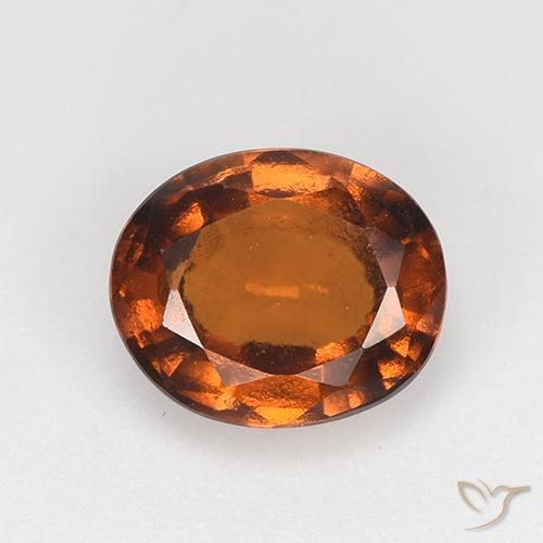 1.49ct Natural âmbar laranja granada hessonita, oval, VVS-VS