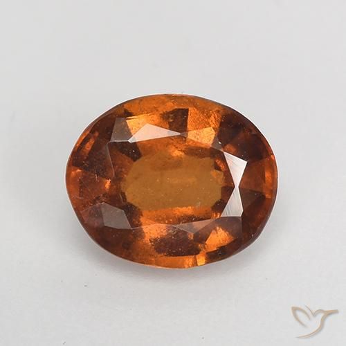 1.45ct Natural Laranja Profundo granada hessonita, oval, VS