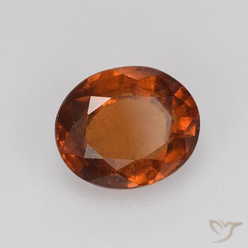 granada hessonita laranja avermelhado Natural 2.44ct, oval, VS-SI
