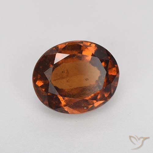 granada hessonita âmbar laranja Natural 2.43ct, oval, VS-SI