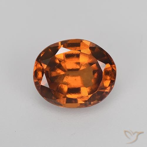 1.75ct Natural Laranja Profundo granada hessonita, oval, VVS-VS