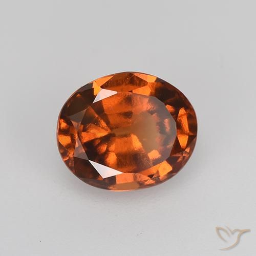 granada hessonita Laranja Profundo Natural 1.75ct, oval, VVS-VS