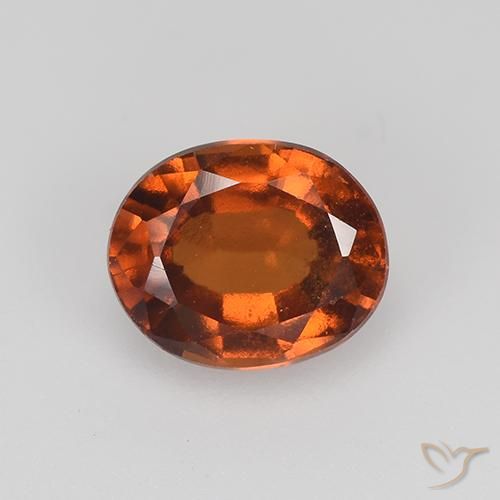 1.86ct Natural âmbar laranja granada hessonita, oval, VVS-VS