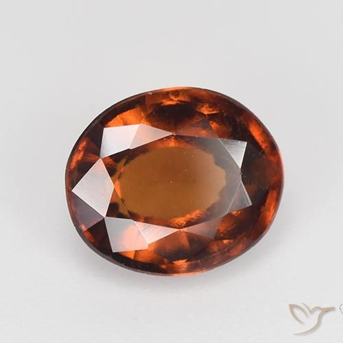 granada hessonita laranja avermelhado Natural 2.87ct, oval, VS