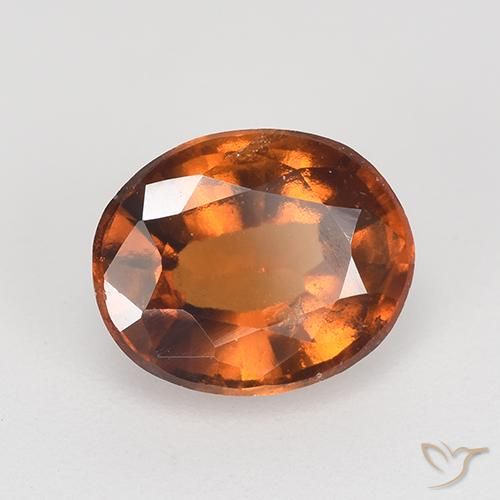 granada hessonita laranja avermelhado Natural 2.09ct, oval, VS-SI