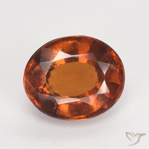 2.60ct Natural âmbar laranja granada hessonita, oval, VS-SI