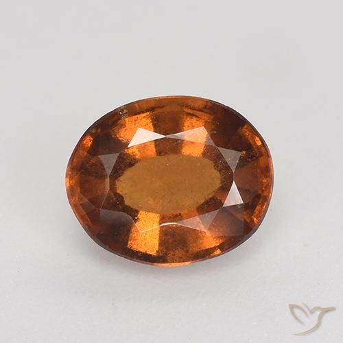 1.69ct Natural laranja avermelhado granada hessonita, oval, VS-SI
