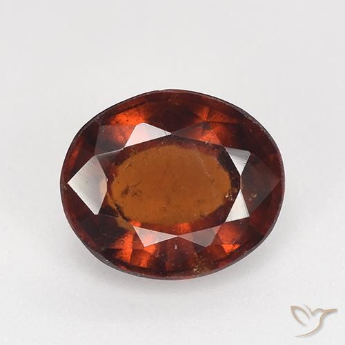 2.44ct Natural Vermelho escuro granada hessonita, oval, VS-SI