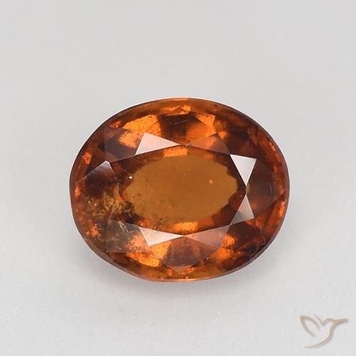 granada hessonita âmbar laranja Natural 1.76ct, oval, VS-SI