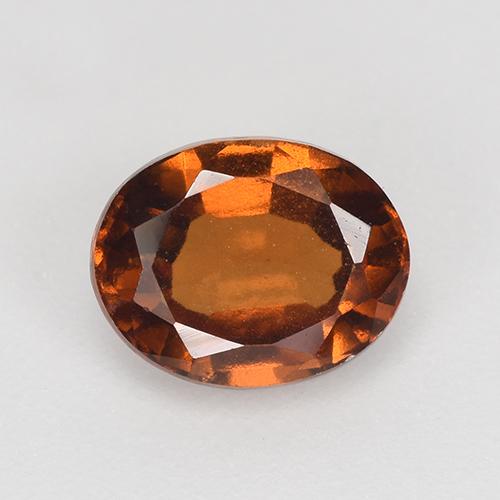 Granada hessonita laranja natural 1,50ct, corte oval, VS