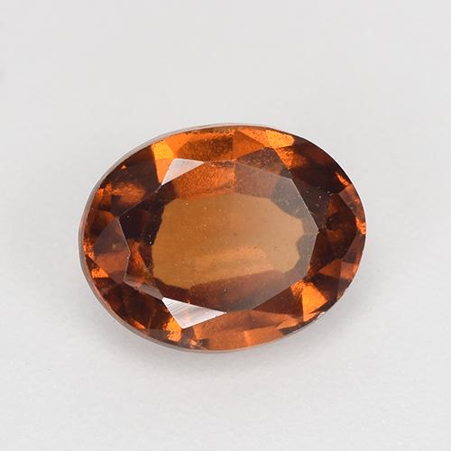 Granada hessonita laranja natural 1,50ct, corte oval, VS