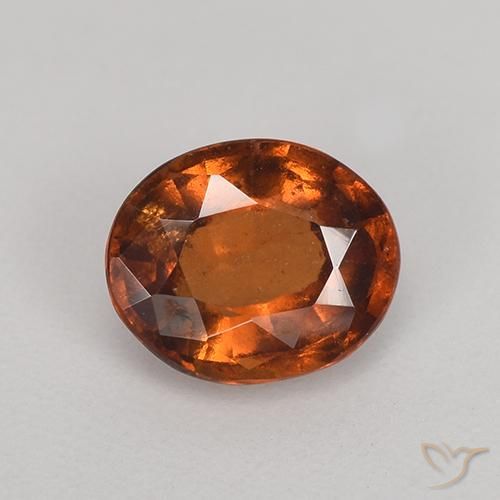 1.15ct Natural Laranja Profundo granada hessonita, oval, VS