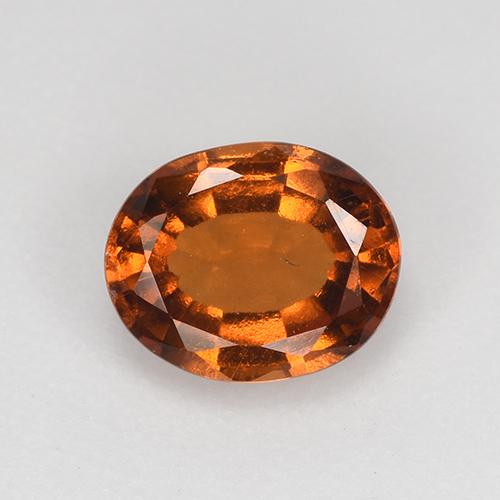Granada Hessonita Laranja Médio Natural 1.13ct, Corte Oval, VS