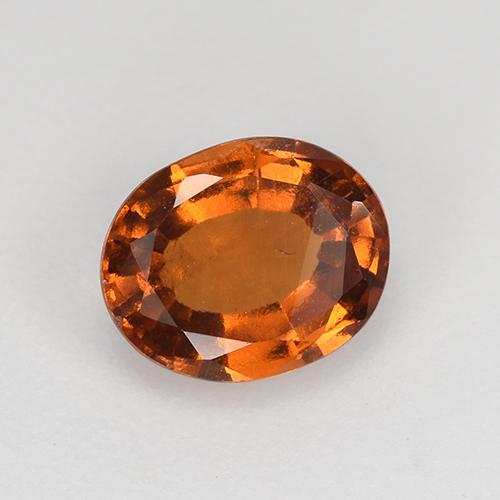 Granada Hessonita Laranja Médio Natural 1.13ct, Corte Oval, VS