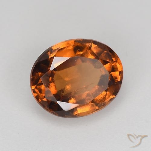 granada hessonita Laranja médio-escuro Natural 1.35ct, oval, VS