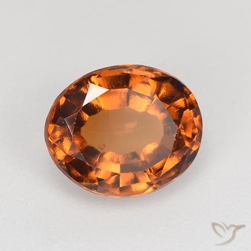 granada hessonita Laranja médio-escuro Natural 1.48ct, oval, VS
