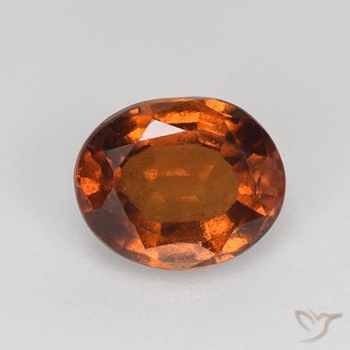 1.40ct Natural Laranja Profundo granada hessonita, oval, VS