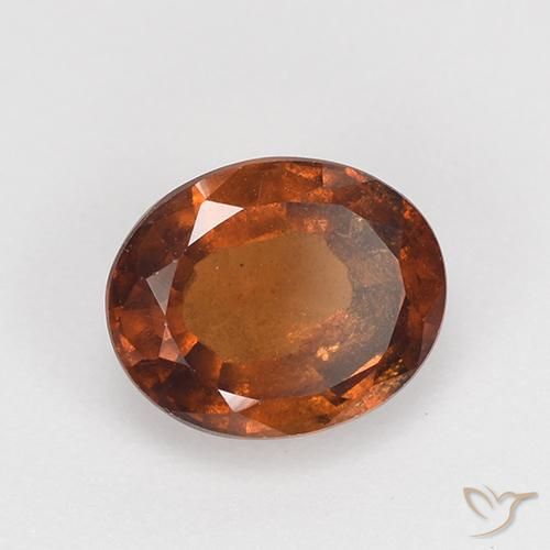 granada hessonita âmbar laranja Natural 2.08ct, oval, VS-SI