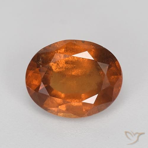2.20ct Natural laranja avermelhado granada hessonita, oval, VS-SI