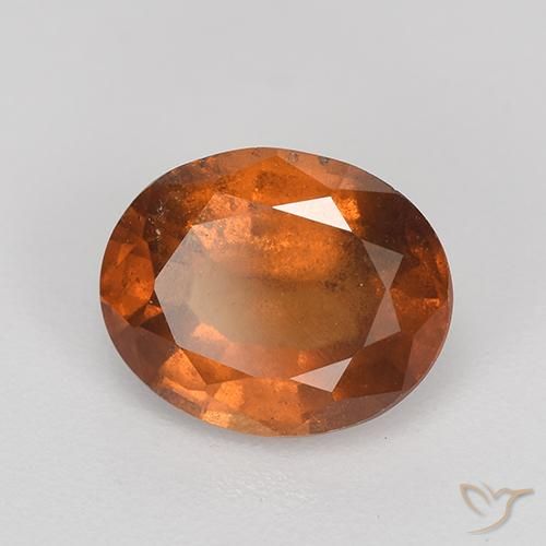 granada hessonita laranja avermelhado Natural 2.20ct, oval, VS-SI