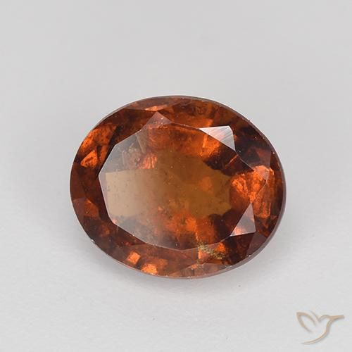 granada hessonita laranja avermelhado Natural 2.03ct, oval, VS-SI