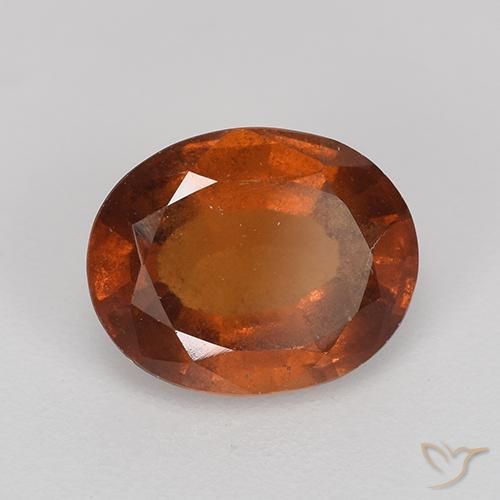 granada hessonita laranja avermelhado Natural 2.37ct, oval, VS-SI