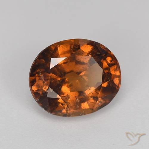 granada hessonita âmbar laranja Natural 2.07ct, oval, VS-SI