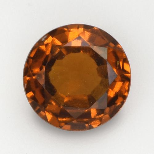 Granada hessonita laranja natural 2,08ct, corte redondo, VS