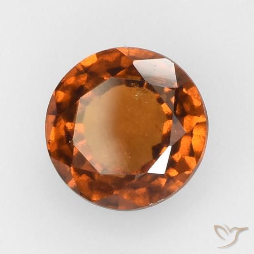 Granada Hessonita âmbar laranja Natural 2.58ct, Corte Redondo, VS
