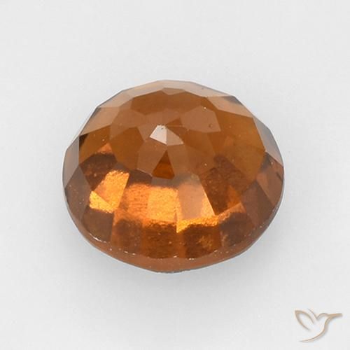 Granada Hessonita âmbar laranja Natural 2.58ct, Corte Redondo, VS