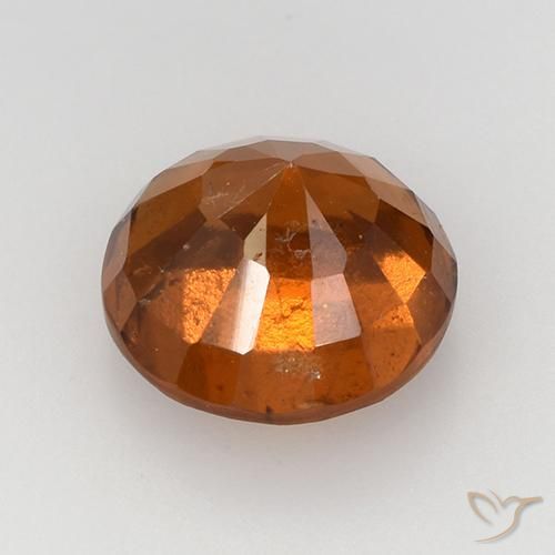 Granada Hessonita Laranja médio-escuro Natural 4.10ct, Corte Redondo, VS-SI