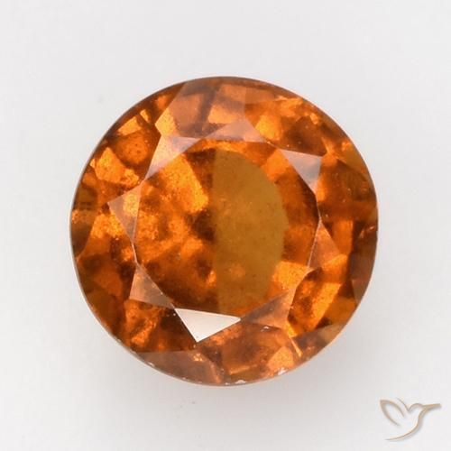 1.72ct Natural Laranja Profundo granada hessonita, Redondo, VS