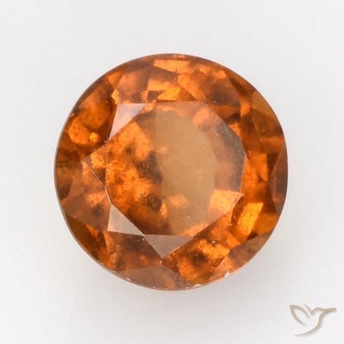 granada hessonita Laranja Profundo Natural 1.72ct, Redondo, VS