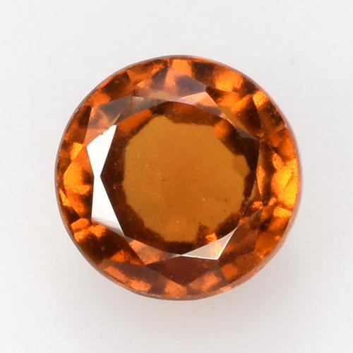 Granada hessonita laranja natural 2,11ct, corte redondo, VVS-VS