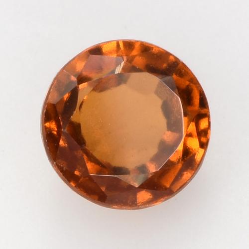 Granada hessonita laranja natural 2,11ct, corte redondo, VVS-VS