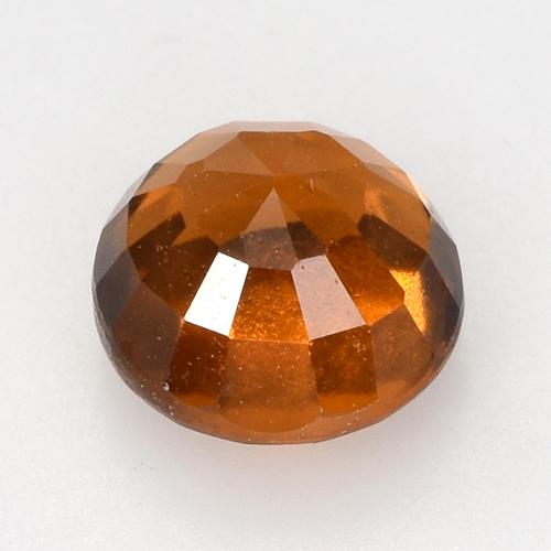 Granada hessonita laranja natural 2,11ct, corte redondo, VVS-VS
