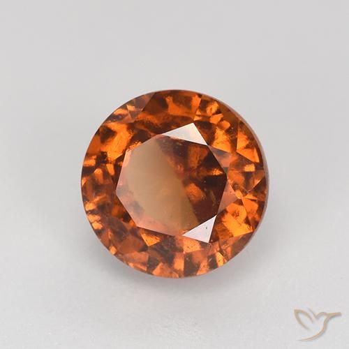 granada hessonita Laranja Profundo Natural 2.16ct, Redondo, VS-SI