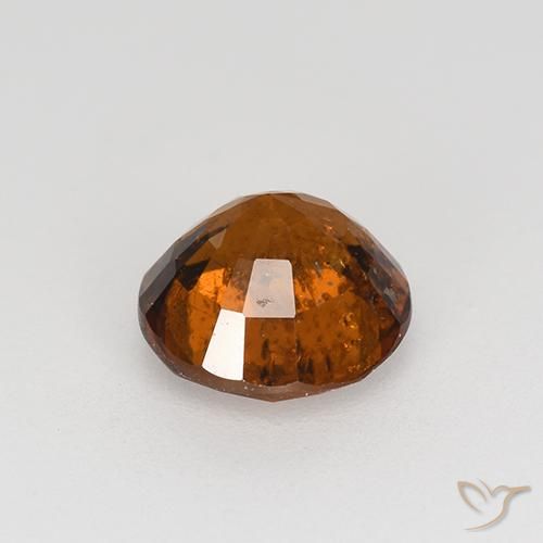 granada hessonita laranja avermelhado Natural 1.76ct, Redondo, VS-SI