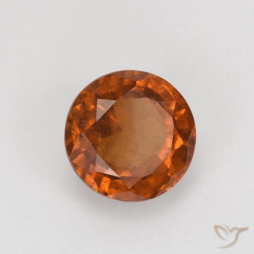 granada hessonita Laranja Profundo Natural 1.85ct, Redondo, VS-SI