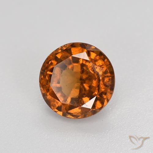 granada hessonita Laranja Profundo Natural 1.64ct, Redondo, VS-SI