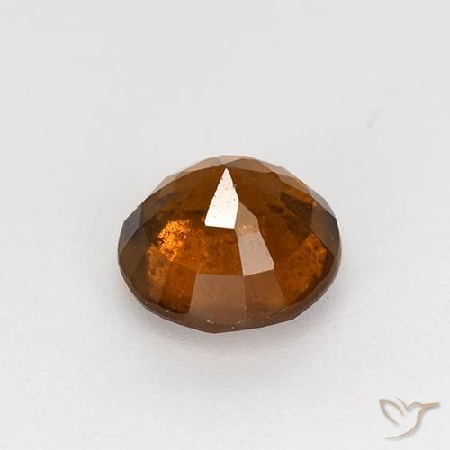 granada hessonita laranja avermelhado Natural 1.76ct, Redondo, VS-SI