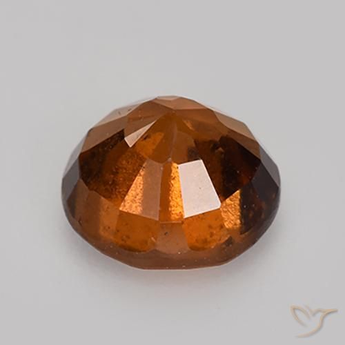 granada hessonita laranja avermelhado Natural 1.87ct, Redondo, VS