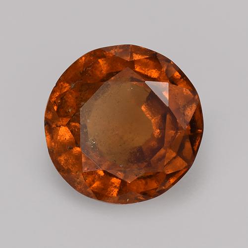 Granada hessonita laranja natural 2,73ct, corte redondo, VS-SI